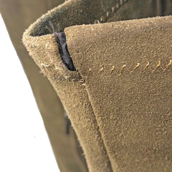 ZARA Camel Brown Knee High Suede Zip Up Boots, Women's Size 9 US - Picture 6 of 6